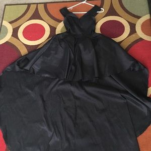 Matte black Highlow dress